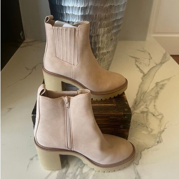 DV by Dolce Vita Juliet Lug Sole Boots in Beige - Picture 7 of 10
